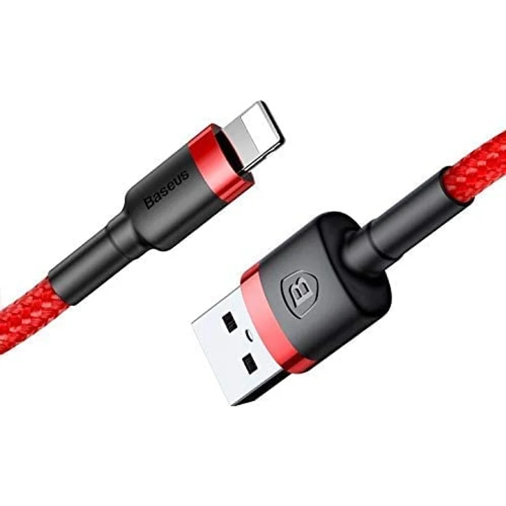 Baseus Cable Cafule - USB to Lightning - 2,4A 0,5 m (CALKLF-A09) red – Bild 4