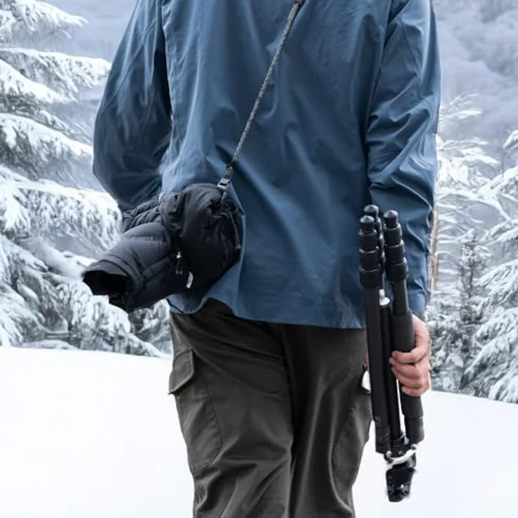 Pgytech Camera Cold Proof Warm Cover, verstellbare Kameratasche für Objektive bis 150 mm, schwarz, wasserabweisend, gefüllt mit 35 g Daune – Bild 4