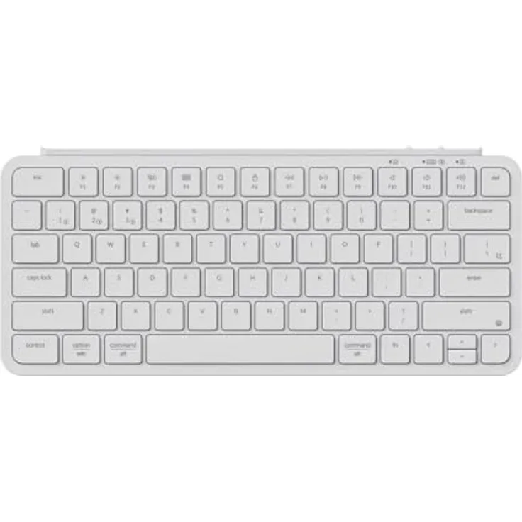 Keychron B1 Pro Ultraflache kabellose Tastatur mit ZMK-Anpassung, QWERTY US ANSI, 3-Modus Bluetooth/2,4 GHz/Kabel 425 g leicht mit 1.200 Stunden Akkulaufzeit für Mac/Windows - Weiß