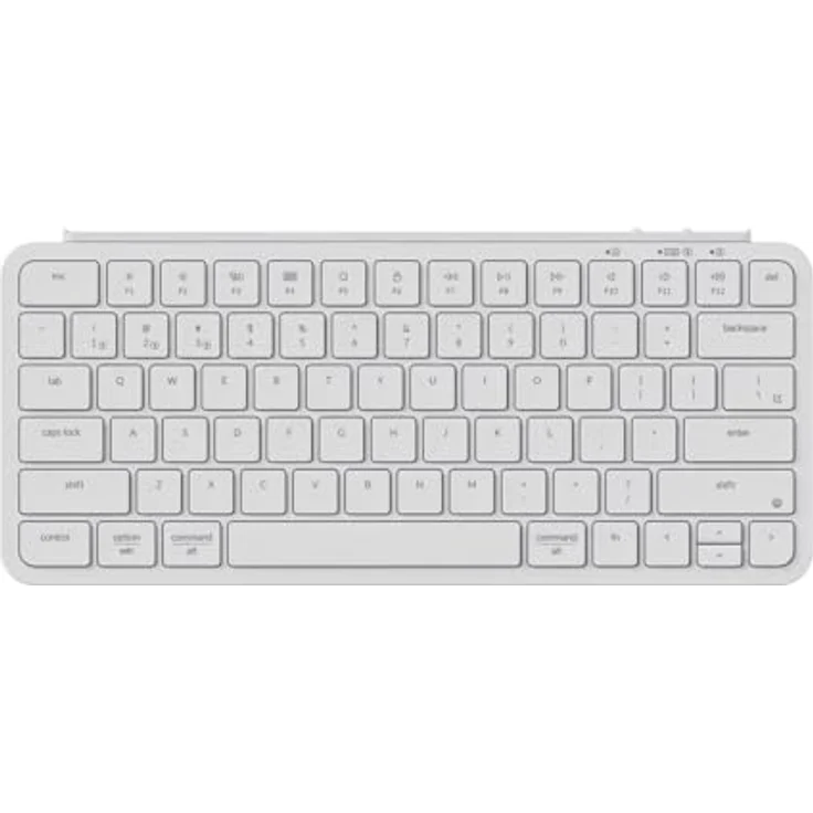 Keychron B1 Pro Ultraflache kabellose Tastatur mit ZMK-Anpassung, QWERTY US ANSI, 3-Modus Bluetooth/2,4 GHz/Kabel 425 g leicht mit 1.200 Stunden Akkulaufzeit für Mac/Windows - Weiß – Bild 1