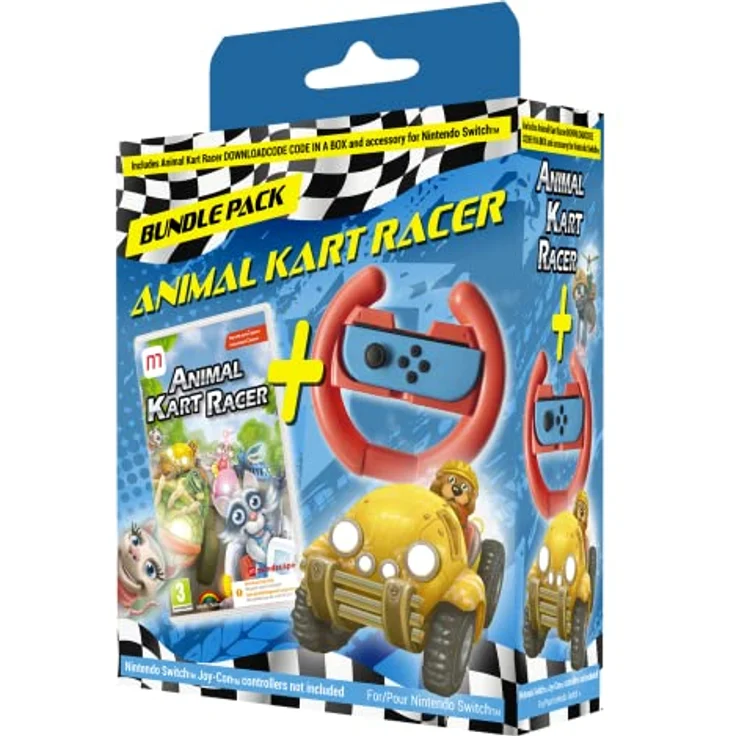 Mindscape Animal Kart Racer Bundle, Nintendo Switch Game mit hochwertigen Abmessungen und flexibler Gestaltung – Bild 1