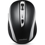 Perixx PERIMICE-721 Kabellose ergonomische Maus, 5 Tasten, optisches Design, kabellos, 2,4 GHz, Weiß/Schwarz