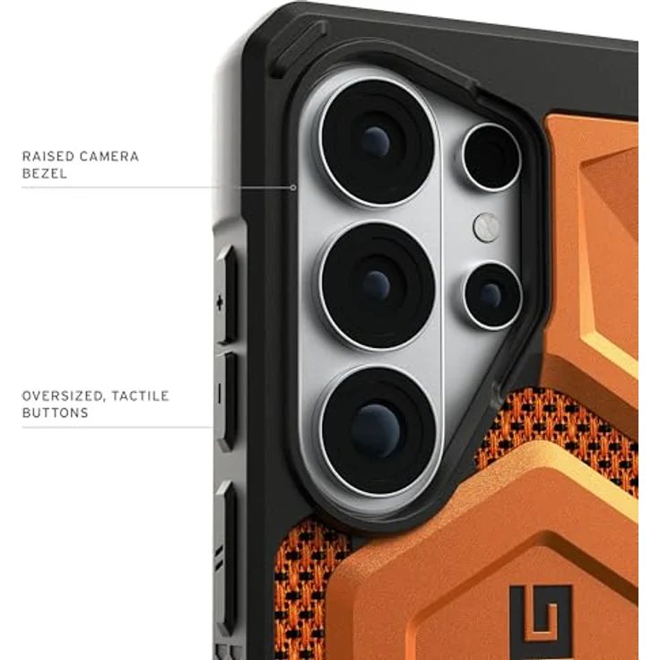 URBAN ARMOR GEAR Monarch Pro Case für Samsung Galaxy S26 Ultra, 6m Fallschutz nach Militärstandard, Magnetring, Wireless Charging kompatibel, Kevlar orange – Bild 4