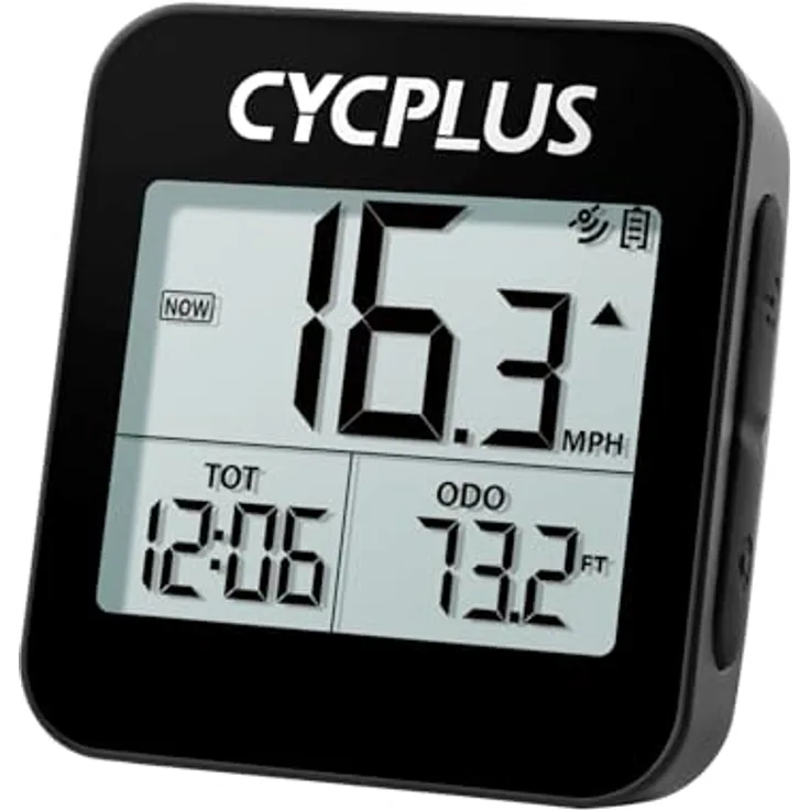 CYCPLUS G1 GPS Fahrradcomputer Drahtloser Fahrradtacho IPX6 Wasserdichter Kilometerzähler - Schwarz
