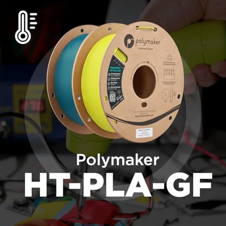 Polymaker HT-PLA-GF, 3D Filament mit hoher Hitzebeständigkeit und Glasfaserverstärkung, 1.75 mm, Weiss – Bild 2
