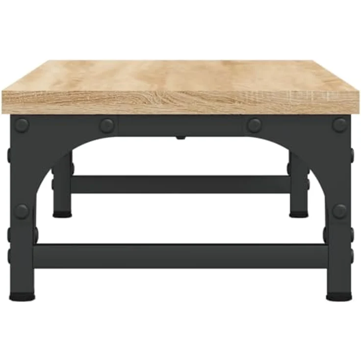 vidaXL Monitorständer Sonoma-Eiche, ergonomischer Bildschirmständer mit Stauraum, 55x23x14 cm, Holzwerkstoff – Bild 6
