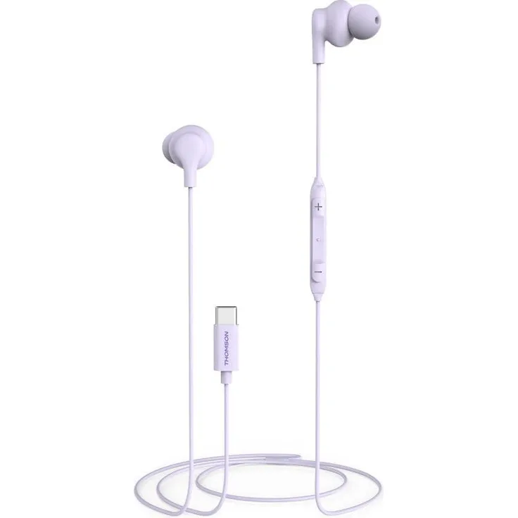 Thomson Kopfhörer, In-Ear, mit Mikrofon, USB-C, Purple (NC, Kabelgebunden)