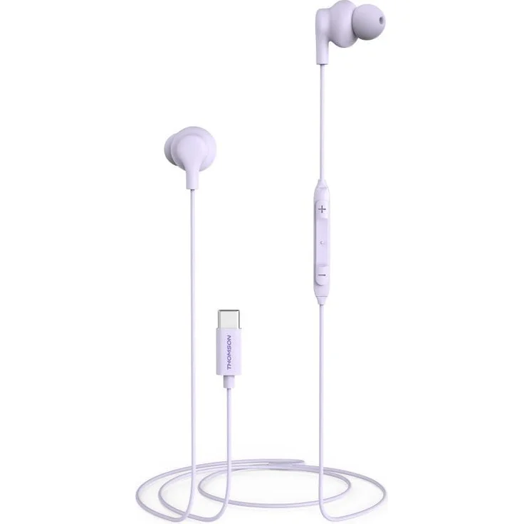 Thomson Kopfhörer, In-Ear, mit Mikrofon, USB-C, Purple (NC, Kabelgebunden)