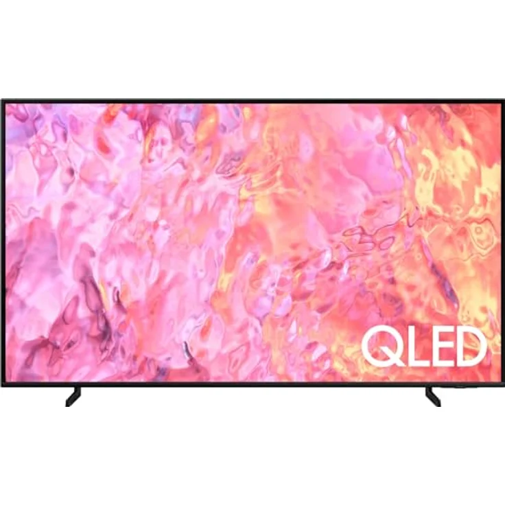 Samsung QLED 4K Q60C 85 Zoll Fernseher, Quantum-Dot-Technologie, Quantum HDR, AirSlim Design, Smart TV [2023] (85Q60C) in Schwarz – Bild 1