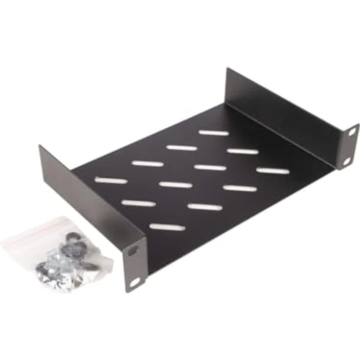 Equip Rack Shelf, 150 mm, 1U, Schwarz, für Server-Zubehör – Bild 2