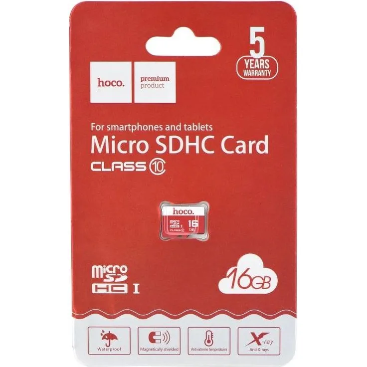 Hoco microSD Speicherkarte Klasse 10, 16 GB, High Speed 100 MB/s, wasserfest