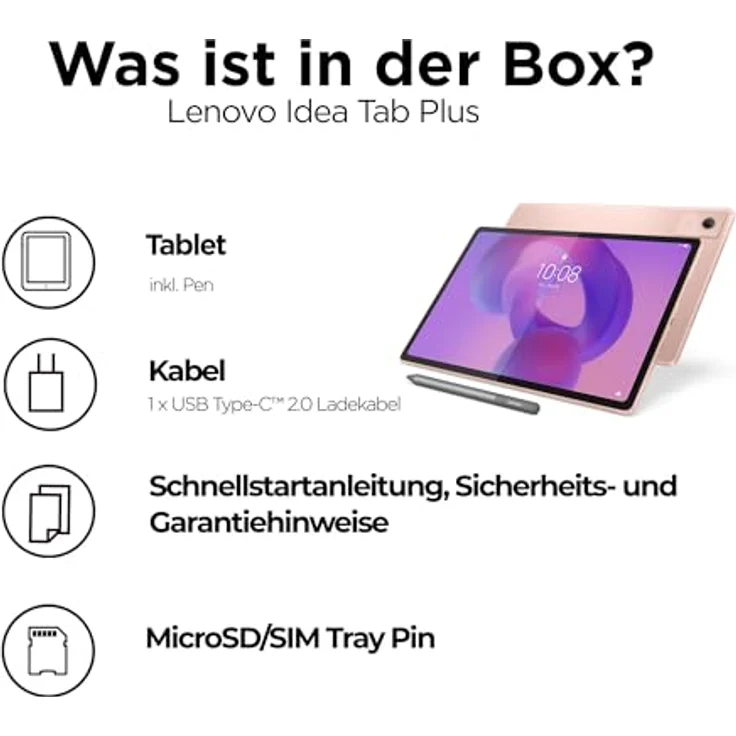 Lenovo Idea Tab Plus, 12.1" Tablet mit MediaTek Dimensity 6400 Prozessor, 128 GB Speicher, 8 GB RAM, Android 15, schwarz – Bild 12