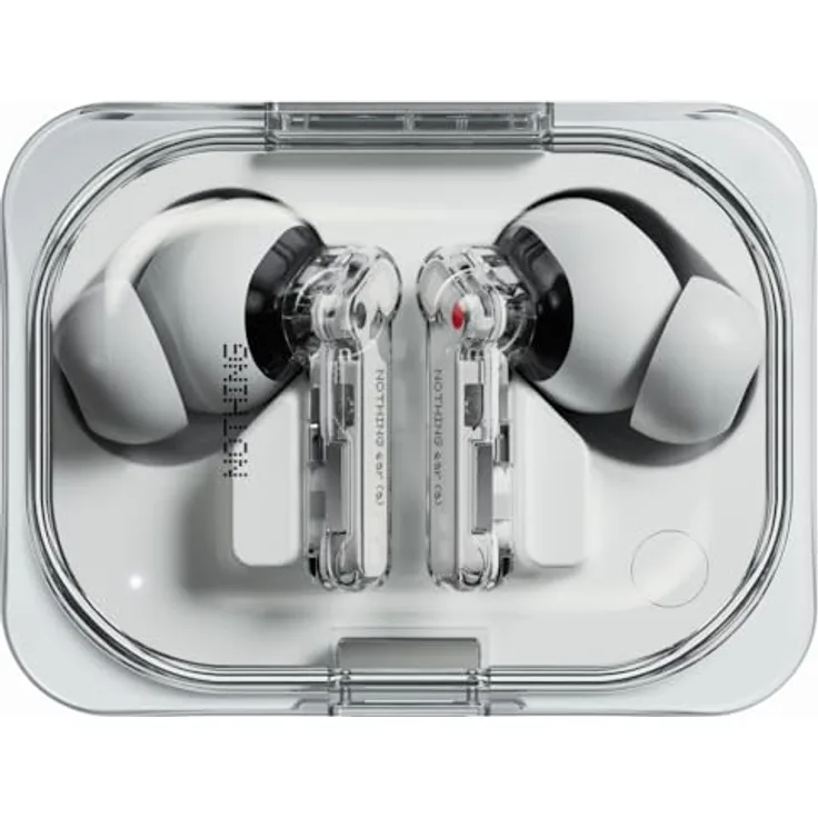 Nothing Ear (a) kopfhörer kabellos Bluetooth mit ChatGPT-Integration, ANC, Bass-Enhance-Algorithmus und bis zu 42,5 Stunden Wiedergabezeit - Weiß