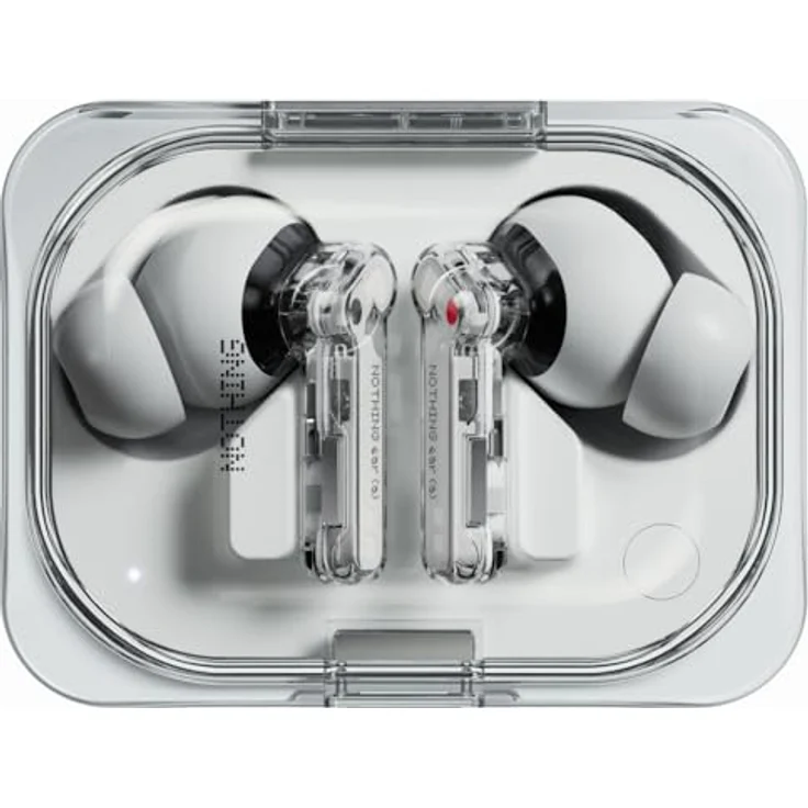 Nothing Ear (a) kopfhörer kabellos Bluetooth mit ChatGPT-Integration, ANC, Bass-Enhance-Algorithmus und bis zu 42,5 Stunden Wiedergabezeit - Weiß – Bild 1