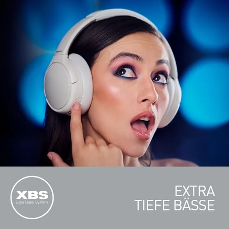 Panasonic RB-M600BE-C Kabellose Kopfhörer mit Hybrid ANC, Over-Ear-Schwenkdesign, Bluetooth 5.3, bis zu 65 Stunden Wiedergabe, XBS Deep, Weiß – Bild 3