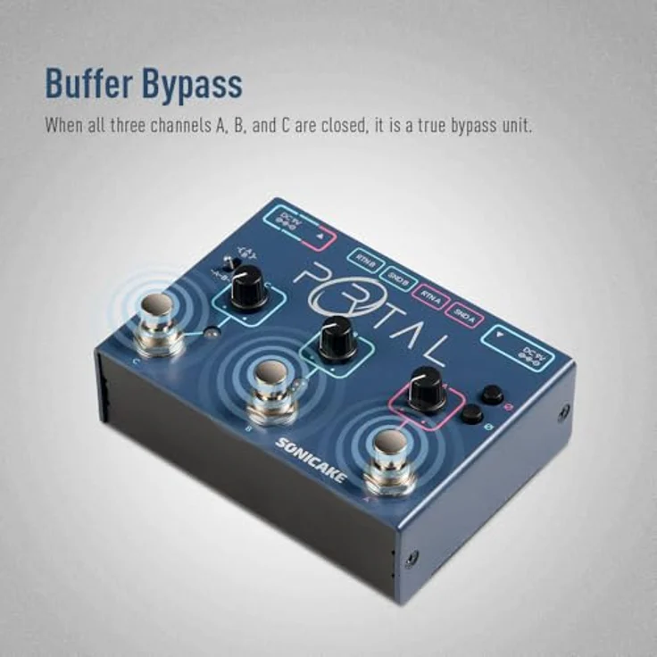 SONICAKE Portal Active Signal Mixer, Analog Line Selector ABY und FX Loop mit 3 Kanälen, True Bypass, 9V Pedalversorgung – Bild 5