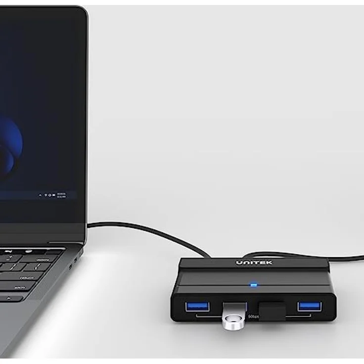 Unitek 7 Port aktiver KVM-Switch | H1310A | Anschlüsse: 3,5 mm Buchse, USB-C, USB-A | Durchsatz: 5 Gbps | 4 x USB-A-Anschluss | 2 x USB-C-Anschluss | Kabellänge: 1M – Bild 5