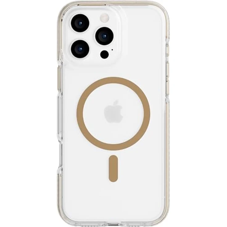 tech21 EvoCrystal für iPhone 16 Pro Max - Aufprallschutz Hülle 15x nach Militärstandard getestet - MagSafe-kompatibel - Gold – Bild 1