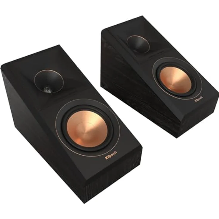 Klipsch RP-500SA II Surround Sound Speaker (Paar) - Referenz-Serie, Dolby Atmos Unterstützung, Wandmontage Option, Titanium LTS Tweeter, Schwarz – Bild 1