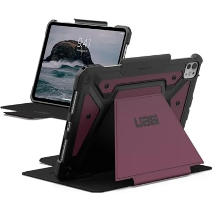 URBAN ARMOR GEAR Metropolis SE Case Apple iPad Pro 11 Hülle Bordeaux (Wake/Sleep Funktion, Apple Pencil 2 Stift-Halter, Standfunktion)