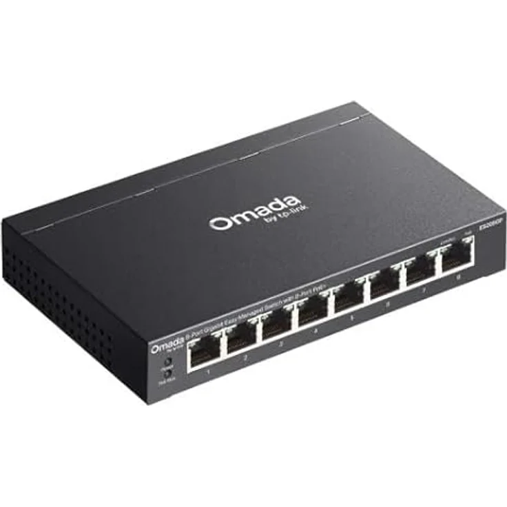 Omada ES208GP, 8-Port Gigabit Easy Managed Netzwerk Switch mit PoE, Schwarz – Bild 4