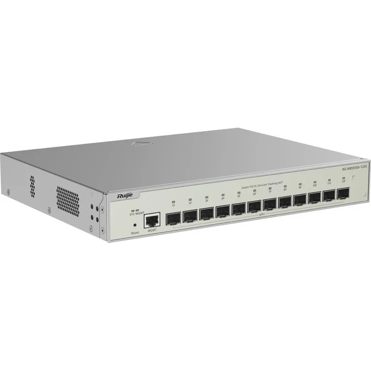 Ruijie Reyee RG-NBS5500-12XS, L3 Cloud Managed Switch mit 12 SFP+ Ports und bis zu 10 Gbit/s, langlebig für geschäftliche Netzwerke