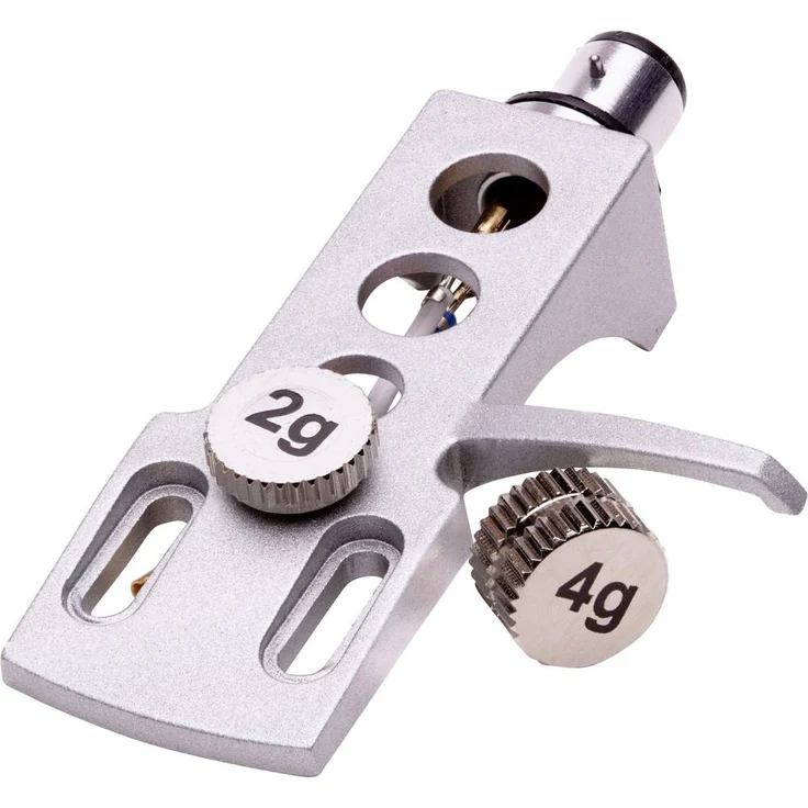 Analogis HS-11 Systemträger, hochwertiger Aluminium Headshell mit integrierten vergoldeten Kontakten und Zusatzgewichten für optimale Auflagekraft