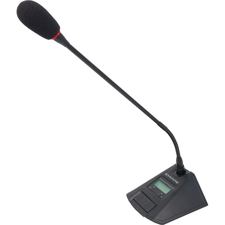 Empire MD100 Funkmikrofon, kabelloses Tischmikrofon mit UHF-Technologie, Frequenzgang 30-18.000 Hz, 7 Stunden Betriebsdauer
