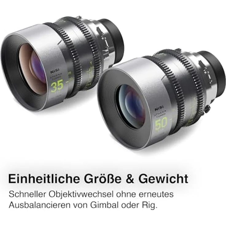 NiSi Athena Tuned Prime Limited Edition PL Mount, Full Frame Cinema Lens Kit 14/25/35/50/85mm mit Vintage Cine Look, 199 Sets weltweit, inkl. Hard Case – Bild 5