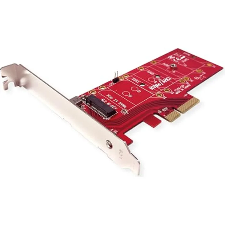 Roline PCI Express Interface Card, M.2 NGFF Kontrollerkarte mit NVMe Standard, unterstützt PCIe 4.0, 4 Lanes, mehrere SSD Größen bis 110mm