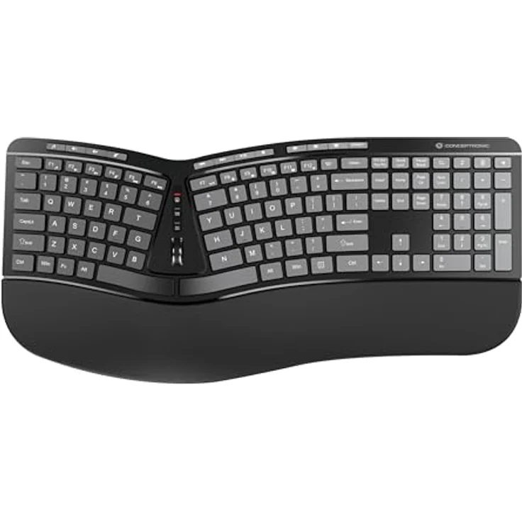 Conceptronic ORAZIO02US Ergo Kabelloses ergonomisches Tastatur- und Maus-Set, QWERTY EN (US) mit geteiltem Tastaturlayout und integriertem Scrollrad - Preisvergleich – Bild 2