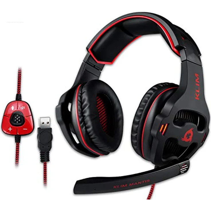 KLIM Mantis Gaming Headset - NEU 2023 - USB - Headset mit Mikrofon für PC, PS4, PS5, Nintendo Switch, Mac + 7.1 Surround Sound Noise Cancelling Gaming Kopfhörer - PS5 Headset – Bild 1