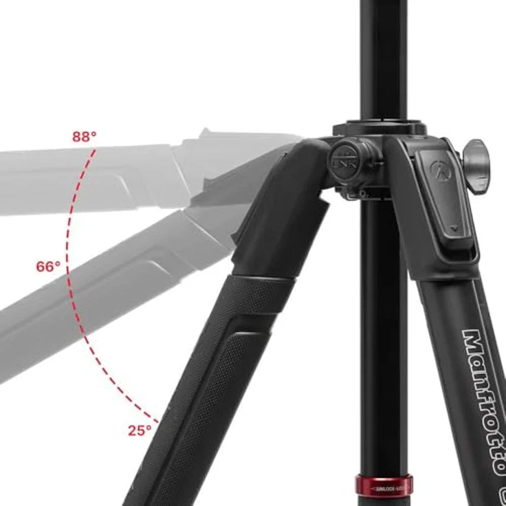 Manfrotto 055 Alu Kit, Videostativ mit Fluid-Kopf, 3 Segmente, belastbar bis 10 kg, Höhe von 54 bis 179 cm – Bild 8