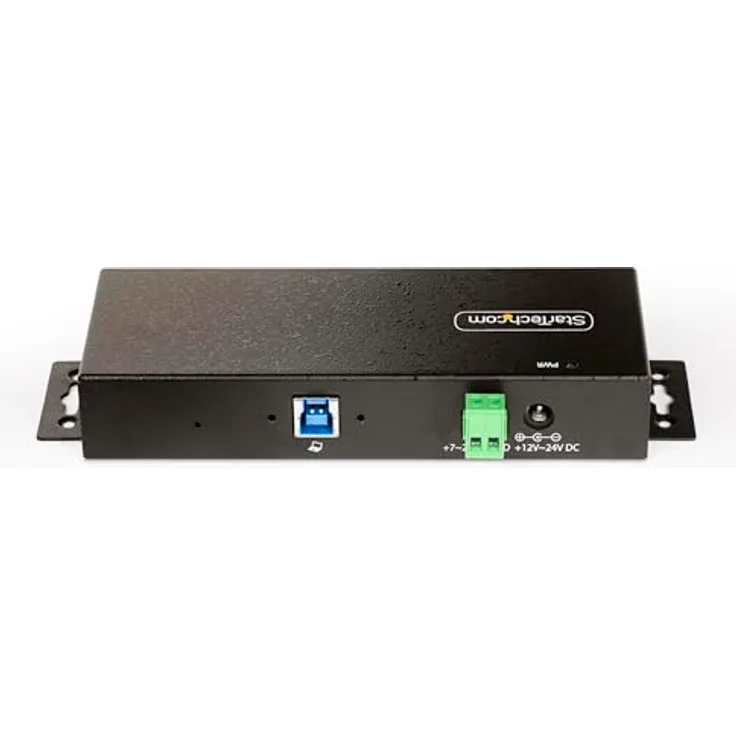 StarTech.com 7-Port USB 3.0 Hub mit Metall-Industriegehäuse, Managed, ESD & Überspannungsschutz, Wand-/Tisch-/DIN-Schienenmontage, USB 3.1/3.2 Gen 1 5Gbps, USB Verteiler/Splitter (5G7AINDRM-USB-A-HUB) – Bild 4
