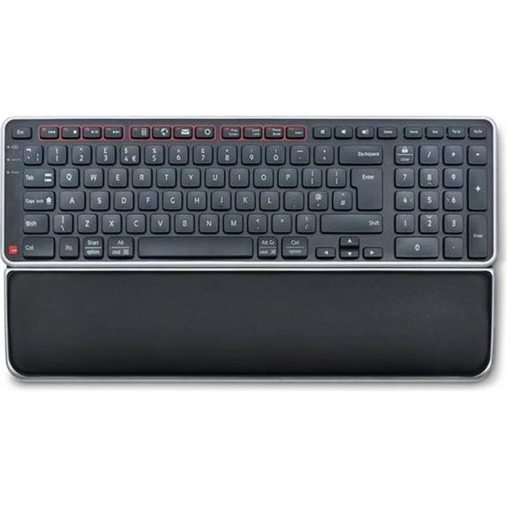 Contour Balance Keyboard + Wrist Rest (DE), Ergonomische Tastatur mit kabelloser Verbindung, deutsches Layout, integriertes Handgelenkpolster