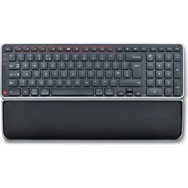 Contour Balance Keyboard + Wrist Rest (DE), Ergonomische Tastatur mit kabelloser Verbindung, deutsches Layout, integriertes Handgelenkpolster