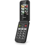 emporiaTALKglam Seniorenhandy, Klapphandy ohne Vertrag, Einfache Bedienung, Mobiltelefon mit Notruftaste, 2,4-Zoll-Display, Schwarz