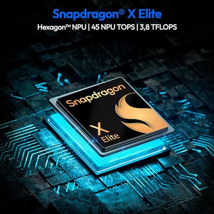 MEDION SPRCHRGD 14 S1 Elite (MD 632637) 35,56 cm (14" Zoll 120Hz 2.8K WQXGA+) Laptop (Copilot+ PC, Qualcomm Snapdragon X Elite, 16GB DDR5 RAM, 512GB SSD, Win 11 Home) in Schwarz – Bild 3