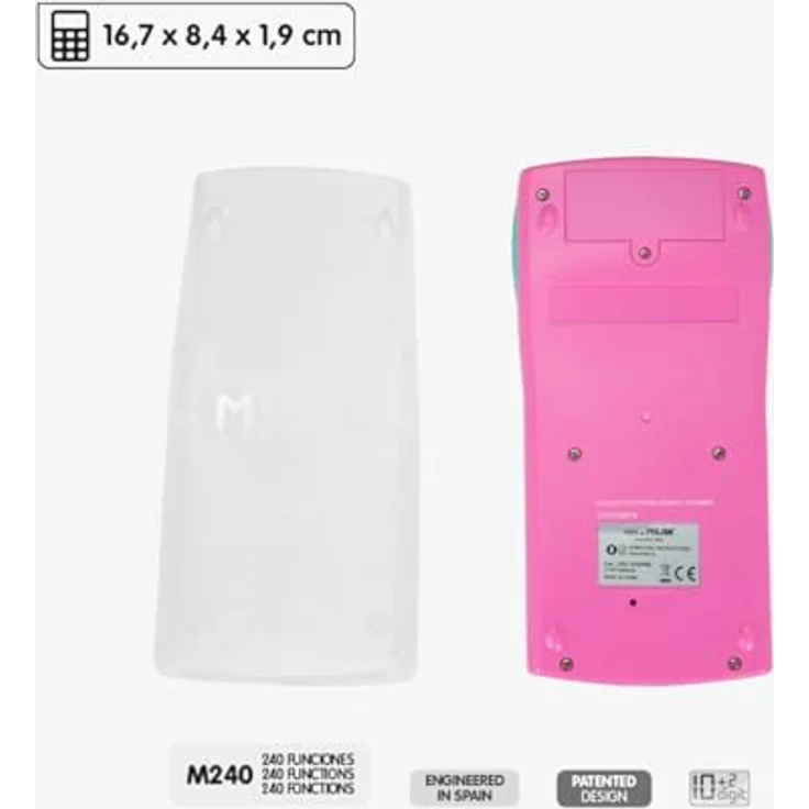 Blister wissenschaftlicher Taschenrechner M240 Sunset rosa – Bild 6