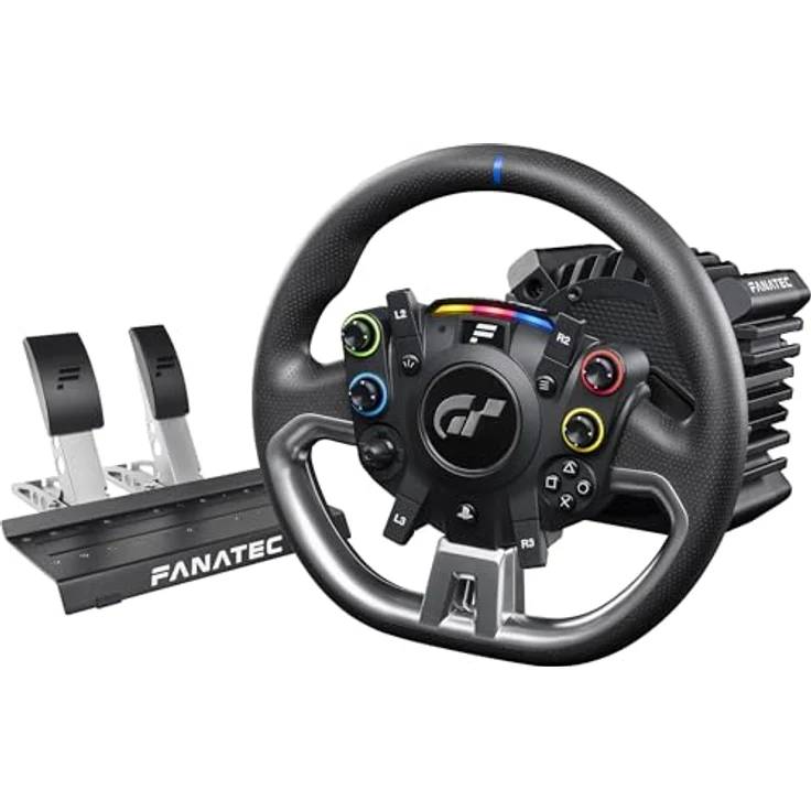 FANATEC Gran Turismo DD Pro, Offiziell lizenziertes PlayStation Sim Racing Lenkrad mit 5 Nm Direct-Drive, zwei Pedalen, Lenkraddesign von Polyphony Digital, Aluminium-Gehäuse – Bild 1