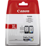 CANON PG-545XL/CL-546 Tintenpatrone, Schwarz, Cyan, Magenta, Gelb, hohe Seitenleistung für PIXMA Drucker