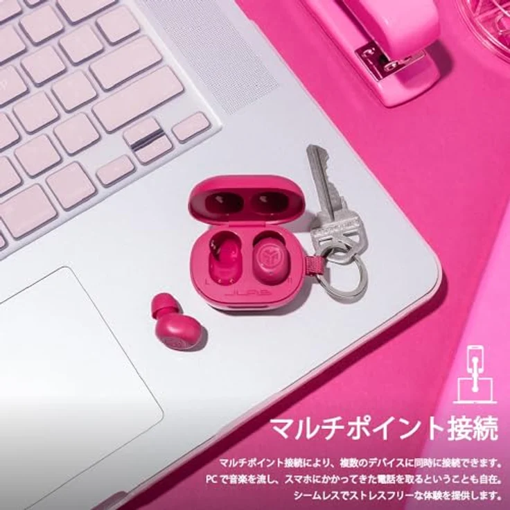 JLab JBuds Mini True Wireless Earbuds, Kopfhörer In Ear, Bluetooth Ohrhörer mit Mikrofon, Kabellose Ohrstöpsel, TWS Bluetooth Ohrhörer mit Mikrofon, USB-Ladeetui, Dual Connect, EQ3-Sound, Rosa… – Bild 3