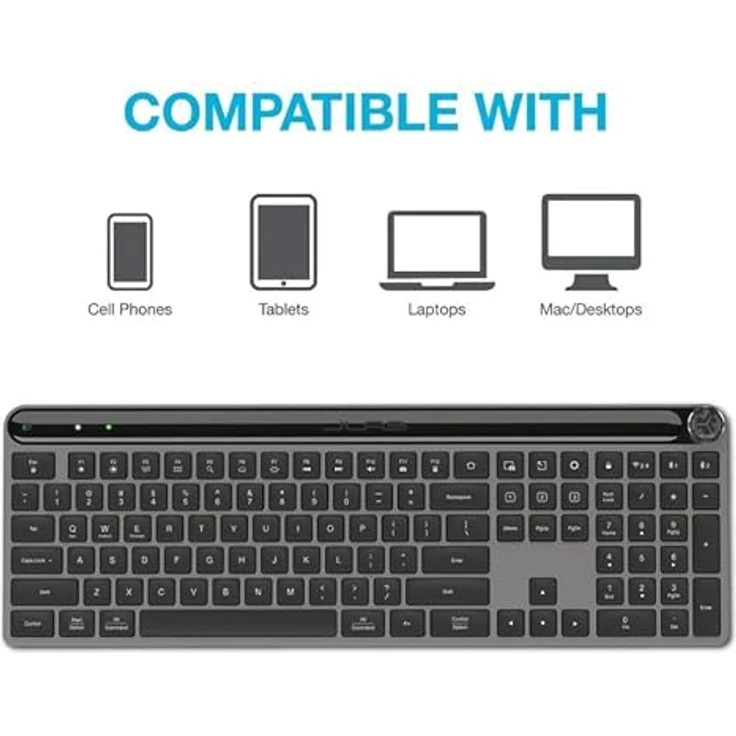 JLAB Epic Bundle, kabelloses Tastatur & Maus Set mit geräuschlosen Tasten, Schwarz – Bild 3