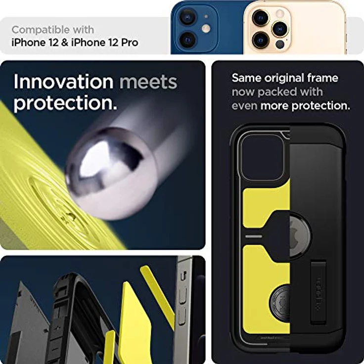Spigen ACS01710 Tough Armor iPhone 12 MAX/PRO Black – Bild 4