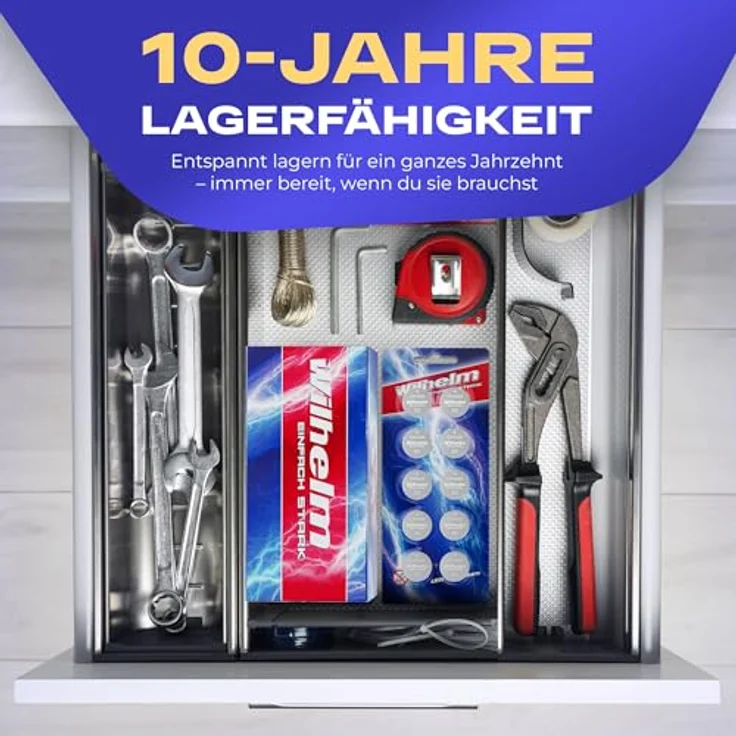 Wilhelm Universal Batterien AA Mignon, 100er Pack, 1,5V/2800mAh, ideal für hohe Energiegeräte – Bild 5