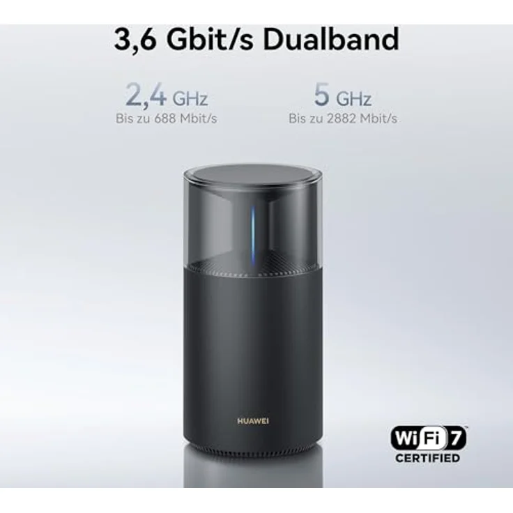 HUAWEI WiFi Mesh X1 Pro Router, 3,6 Gbit/s, Dualband WLAN 7, vier 2,5-GE-Anschlüsse, etagenübergreifende Netzantenne, ästhetisches Design, 30 Monate Garantie – Bild 3