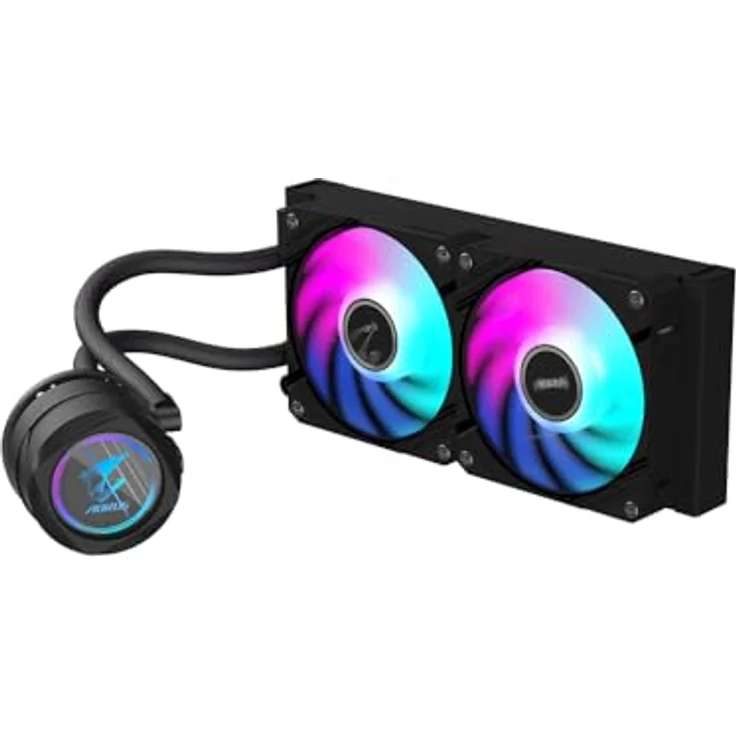 Gigabyte AORUS WATERFORCE II 240 AIO Flüssigkeits-CPU-Kühler - ARGB-Lüfter, Schiebe-in-Verriegelungsmechanismus, DAISY-CHAIN, kompatibel mit Intel LGA 1851 und AMD AM5 – Bild 2