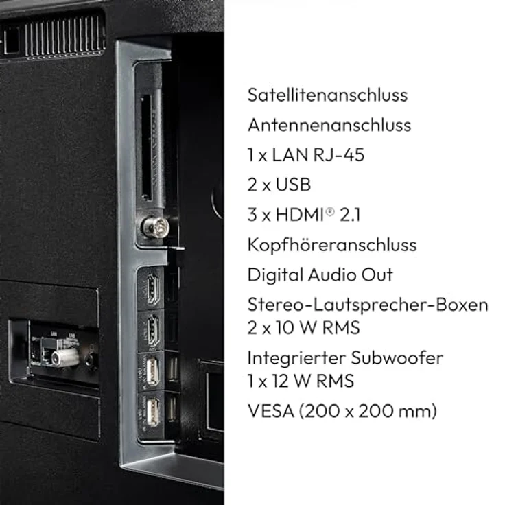 MEDION X15073 (MD 31257) 125,7 cm (50 Zoll) QLED Fernseher in schwarz (Android TV, 4K, Dolby Vision HDR, Dolby Atmos & DTS X, Subwoofer, Netflix, Prime Video, Smart TV) – Bild 5