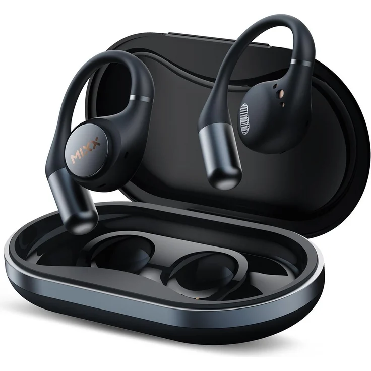 Mixx AirFlow OWS, Sportkopfhörer mit Ohrbügel, Open-Ear-Design, schweißresistent, 24 Stunden Akkulaufzeit