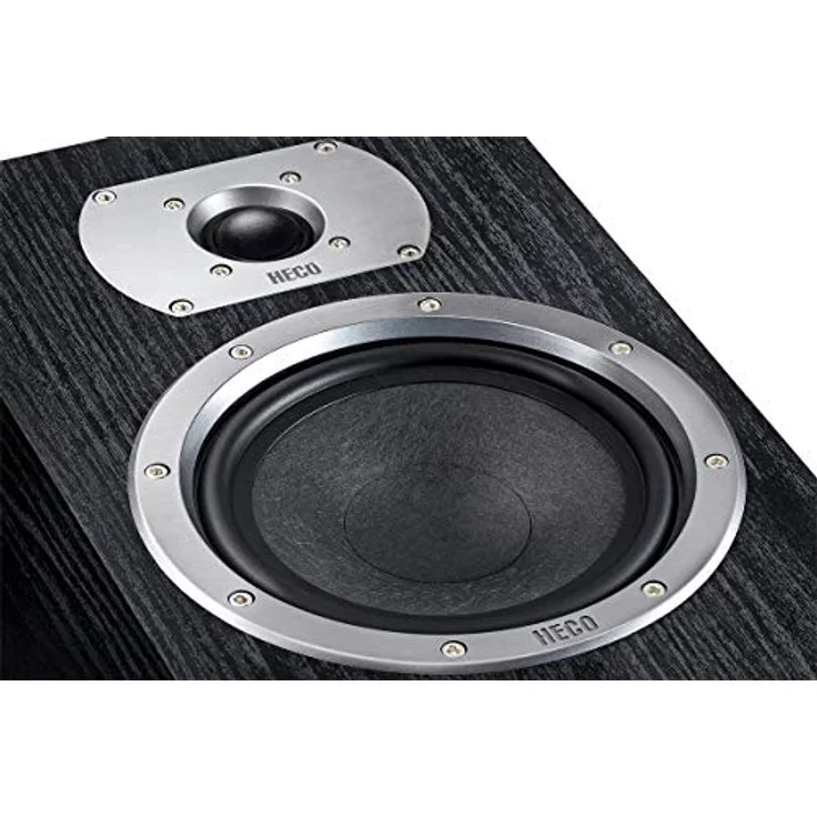 Heco Victa Prime 202 , 2 Wege Heimkino- und Stereo-Regallautsprecher , 1 Paar, Farbe:Schwarz Regallautsprecher - 65 Watt - schwarz – Bild 3